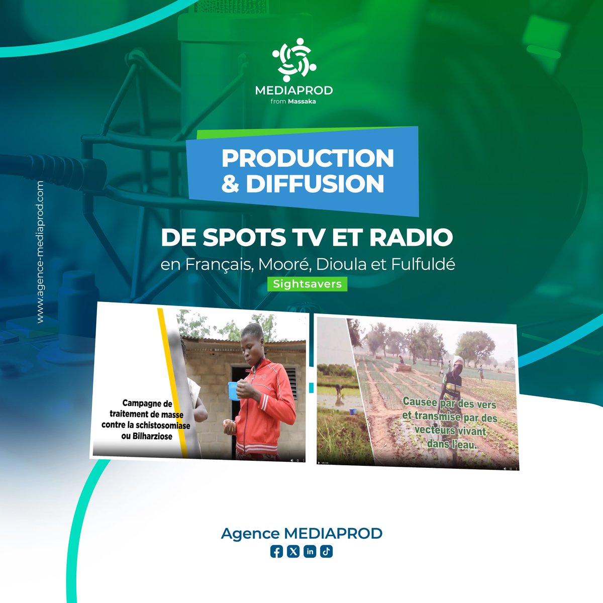 Nous avons assuré la production et la diffusion de spots télé et radio 📺📻 dans le cadre de campagnes d’envergure.

Nous mettons cette expertise au service de vos projets.