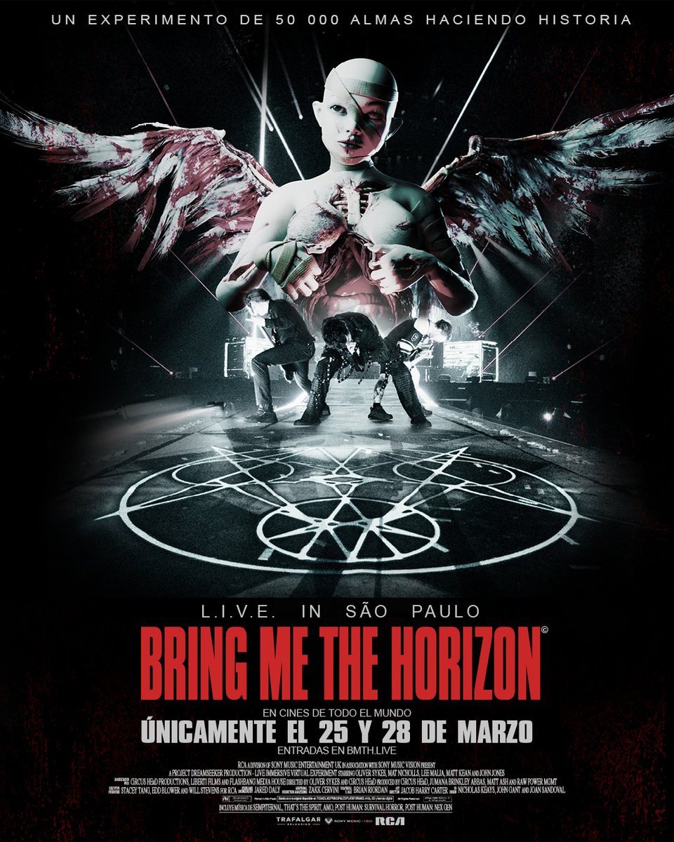 <a href="/bmthofficial/">Bring Me The Horizon</a>: L.I.V.E. IN SÃO PAULO llegará a los cines de México, un estreno que ocurrirá a nivel mundial este 25 y 28 de marzo. 

¿Estás listo para revivir estos momentos?

25 y 28 de marzo, únicas fechas - Boletos ya a la venta
bmth.live