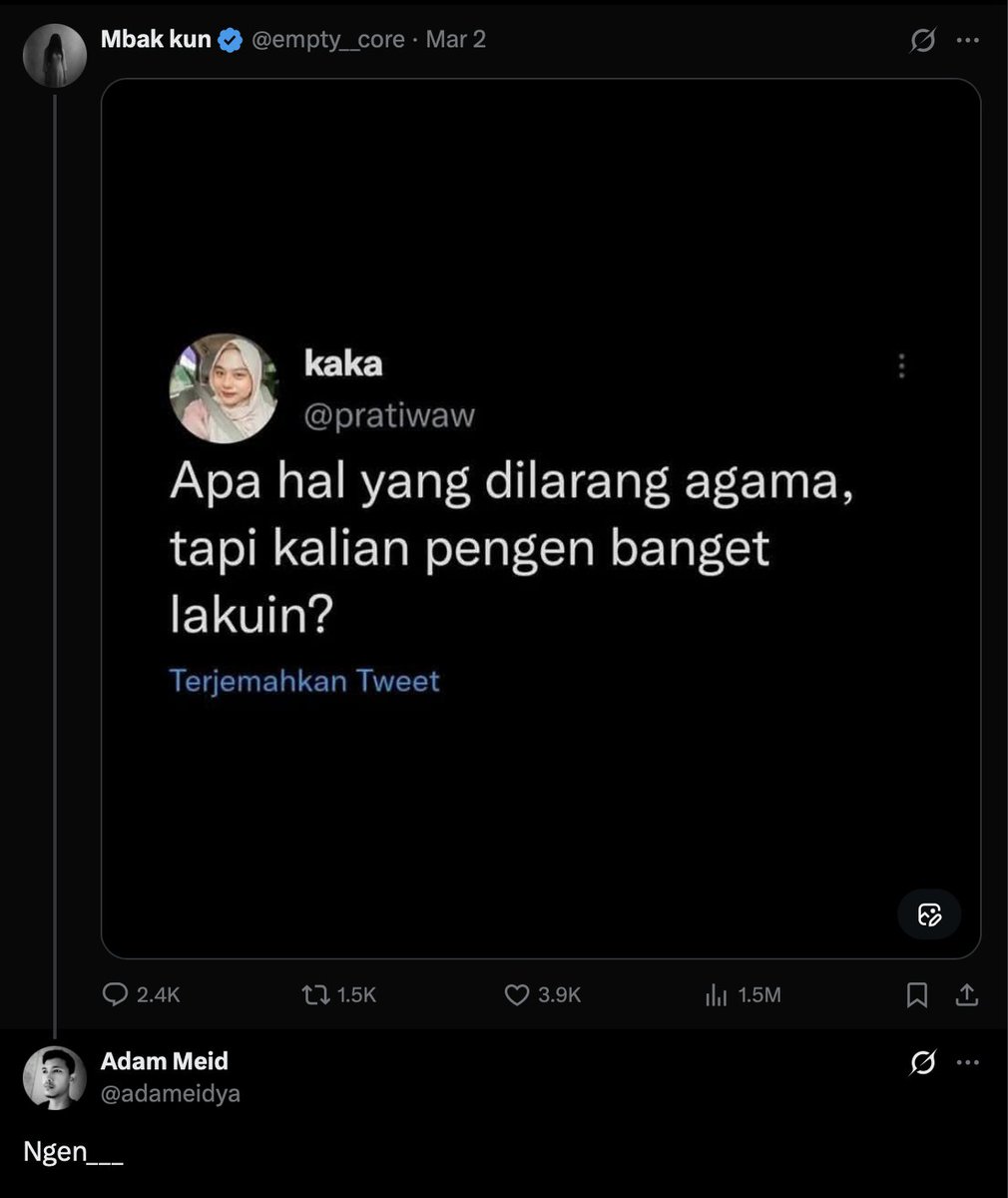 peakyartesian's tweet photo. @adameidya Yah… laki-laki yang ngetik begini selalu ketebak kualitasnya. Semoga “punya istri” cukup di angan-angan aja bang, gausah direalisasikan. Kasian nanti perempuan yang tidak beruntung itu 🙏🏼 https://t.co/j70TPUHaM9