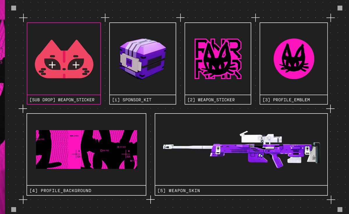 MarathonGameHQ's tweet photo. ‼️NEW MARATHON TWITCH DROPS

📆 March 5 at 10 AM PT - March 9 at 10 AM PT 
•Weapon Sticker: Smol K.i.t.t.y. (Subscribe or Gift a Subscription to a Creator playing Marathon)
•Twitch Sponsored Kit, aka Standard in-game loot (Watch for 1 hour)
•Profile Emblem: Pink Graffiti Bingus (Watch for 1 hour)
•Profile Background: Pink Graffiti Bingus (Watch for 2 hours)
•Weapon Sticker: Pink Graffiti Bingus (Watch for 3 hours)
•Weapon Skin (Style): White and Purple – Ballistic Sniper (Watch for 4 hours)