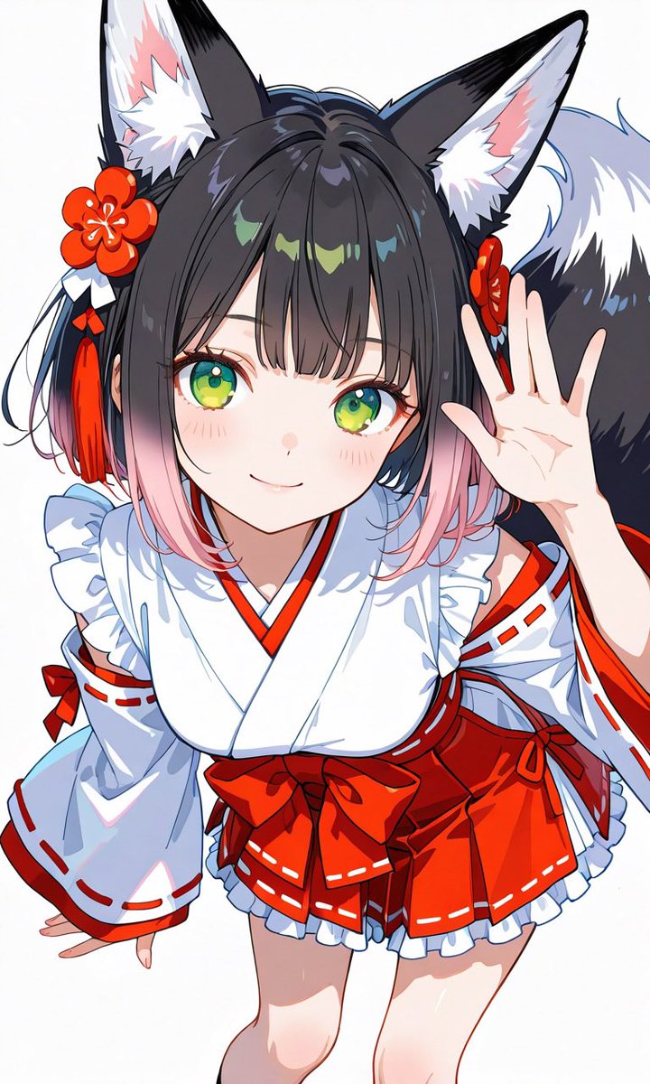 巫女黒きつねちゃんで参加させていただきます🦊✨
#AIアニマル大集合