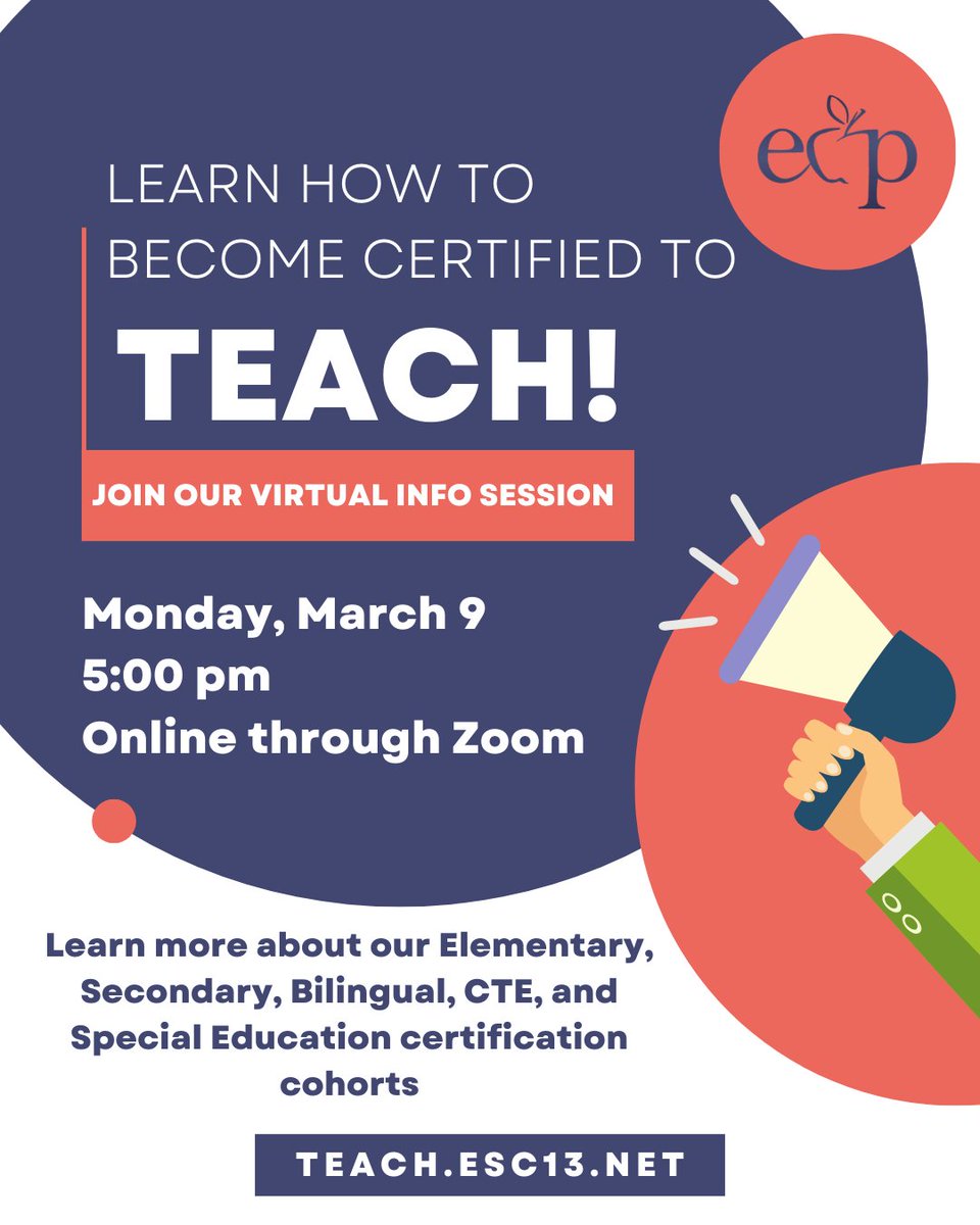 Region 13 Educator Certification Program (ECP) tweet media
