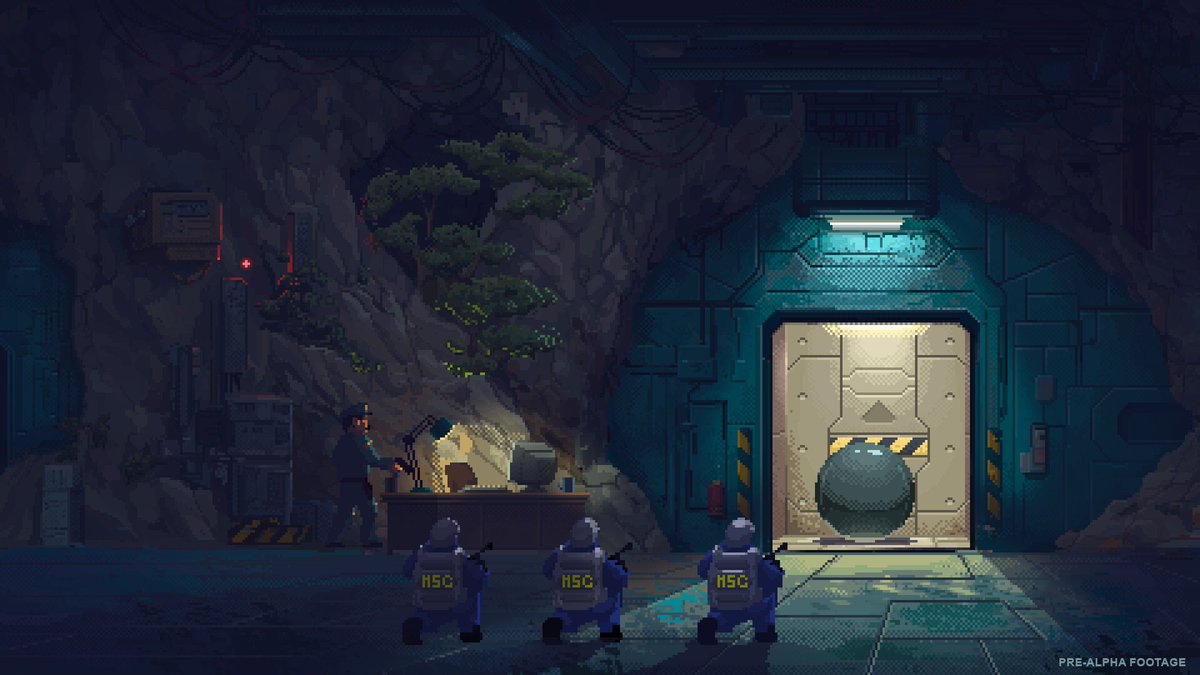 emu_game2020's tweet photo. エリア51で警備員になるゲーム『Security 51』
最も危険なエレベーターに乗ろうとする者が提出した書類や許可証を調べ、口頭でのチェックも行う。規定さえも信じられない場所で信じられるのは自分のみ。下から戻ってくるエレベーターのカメラには異常な現象が記録されることも。不穏なホラー https://t.co/TCaRldmuYo