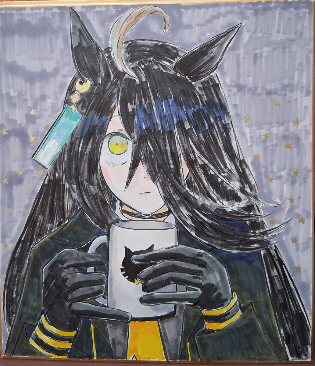 atomicpowerd's tweet photo. Manhattan cafe shikishi, the stars are gold but I cant get a good picture #manhattancafe #umam https://t.co/rpdKkW3t0k