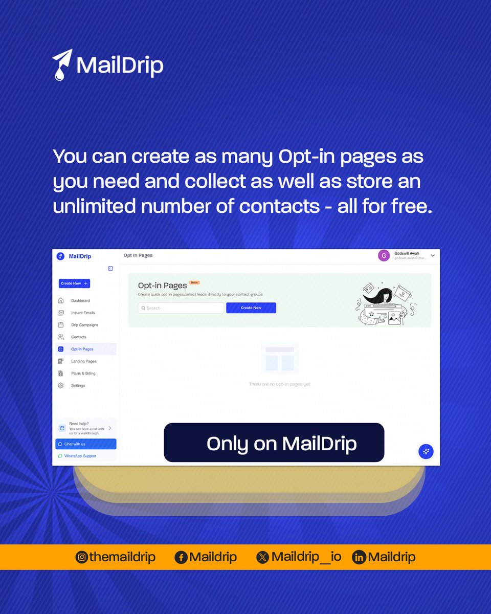 maildrip_io's tweet photo. Yes, you read that right 👀
📌 Unlimited opt-in pages
📌 Unlimited contacts
📌 All for FREE!

Ready to grow your list the easy way? Only on MailDrip😊

Tap the link in bio to get started💙

.
#onlineregistration #tutors #leadgenerationsystem #googleforms https://t.co/DaBkuRWUdq