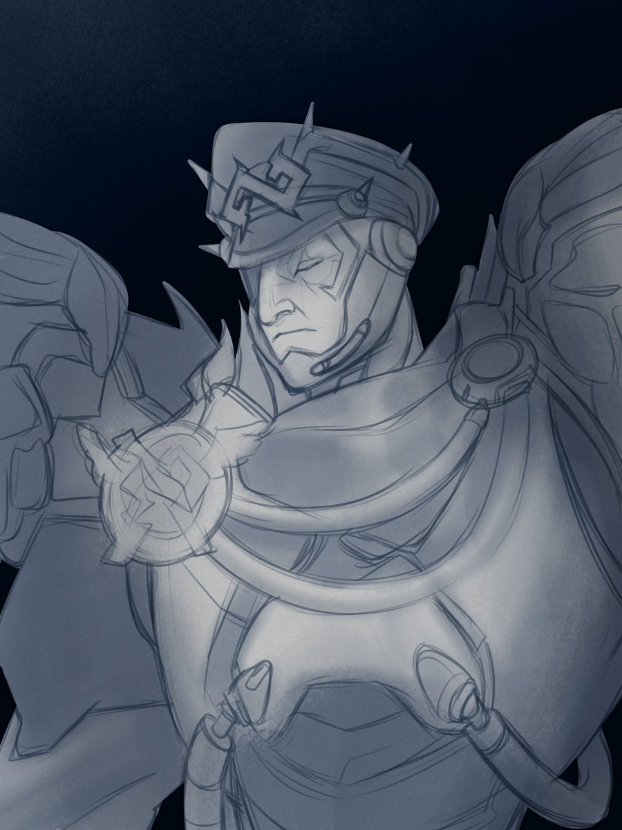 day 16 of sketching every Overwatch character #Sigma #OverwatchFanart