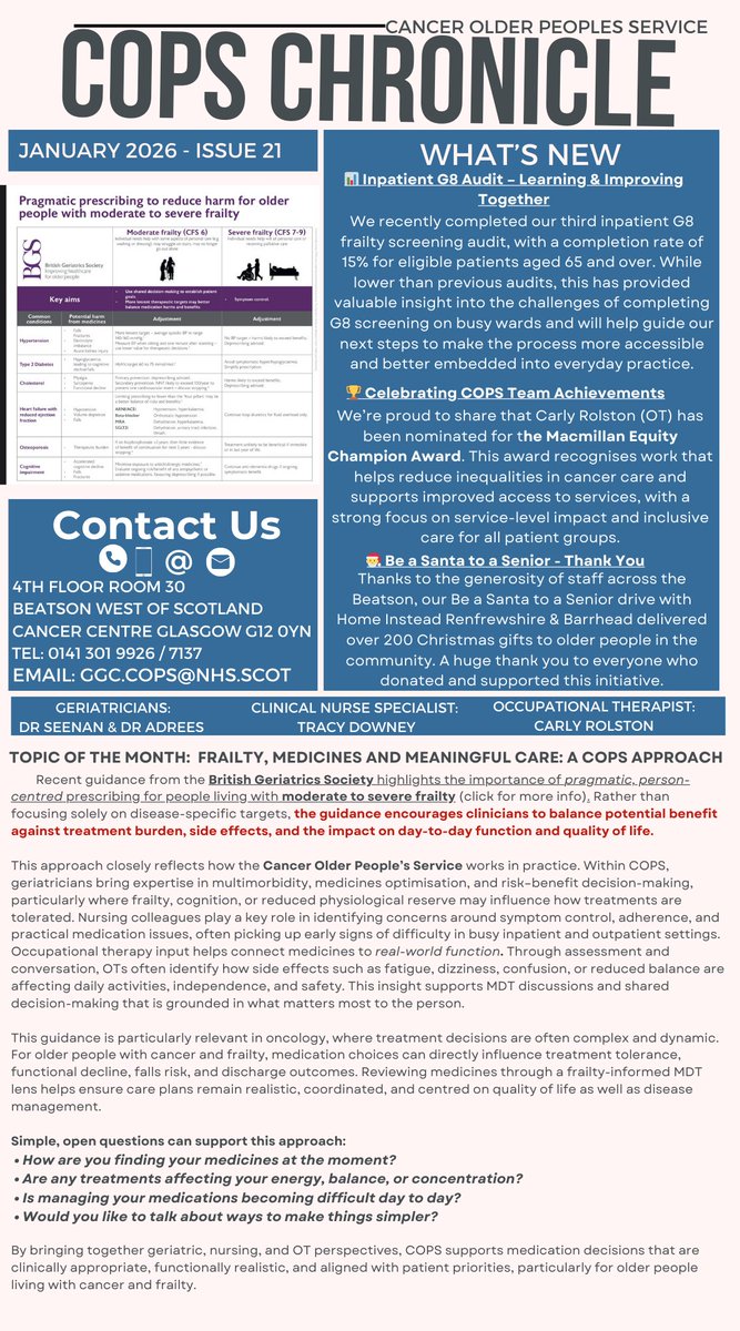 Cancer Older Peoples Service WOS Cancer Centre tweet media