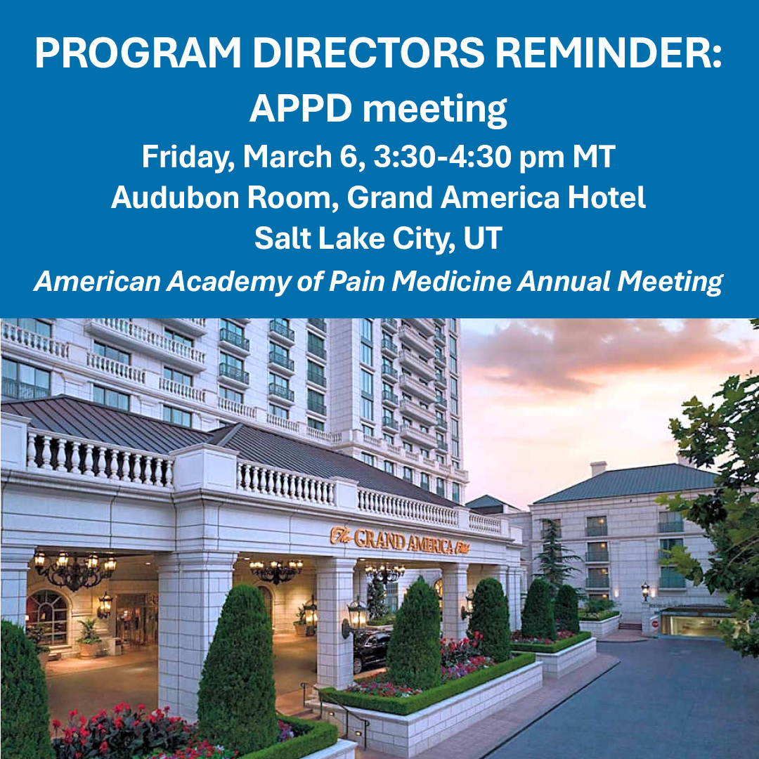 Association of Pain Program Directors tweet media