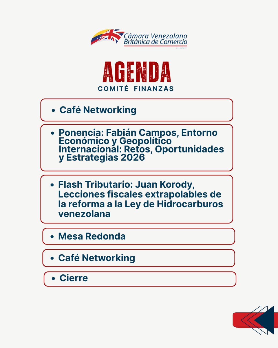 britchamve's tweet photo. Britchamve Te invitamos a ser parte de un encuentro clave para el sector empresarial.
Fecha: Martes 10 de Marzo 2026 - 4:00 pm - 6:00pm
Lugar: BAT Bigott, torre Chacao 19.02. Av. Francisco de Miranda, Chacao
Inscripción: eventos@britcham.com.ve https://t.co/2LwRx9I8MX