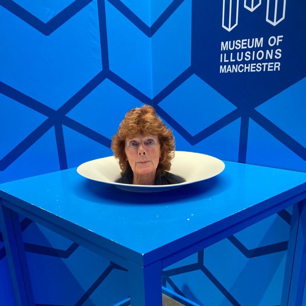 SharedLivesOL's tweet photo. Scott and Shared Lives Carer, Cliffette, had a great day out in Manchester last week week visiting the Museum of Illusions and the @GMPMuseum!

"Life is better shared"

#SharedLives https://t.co/blZbDnAfpd