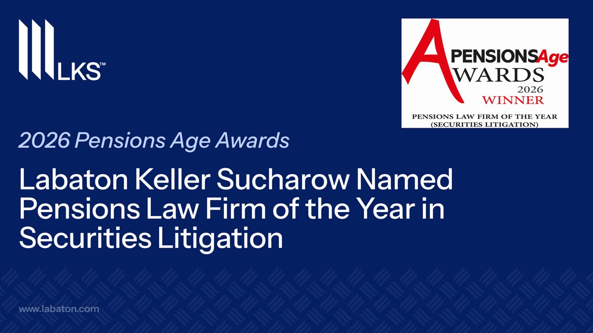 Labaton Keller Sucharow LLP tweet media