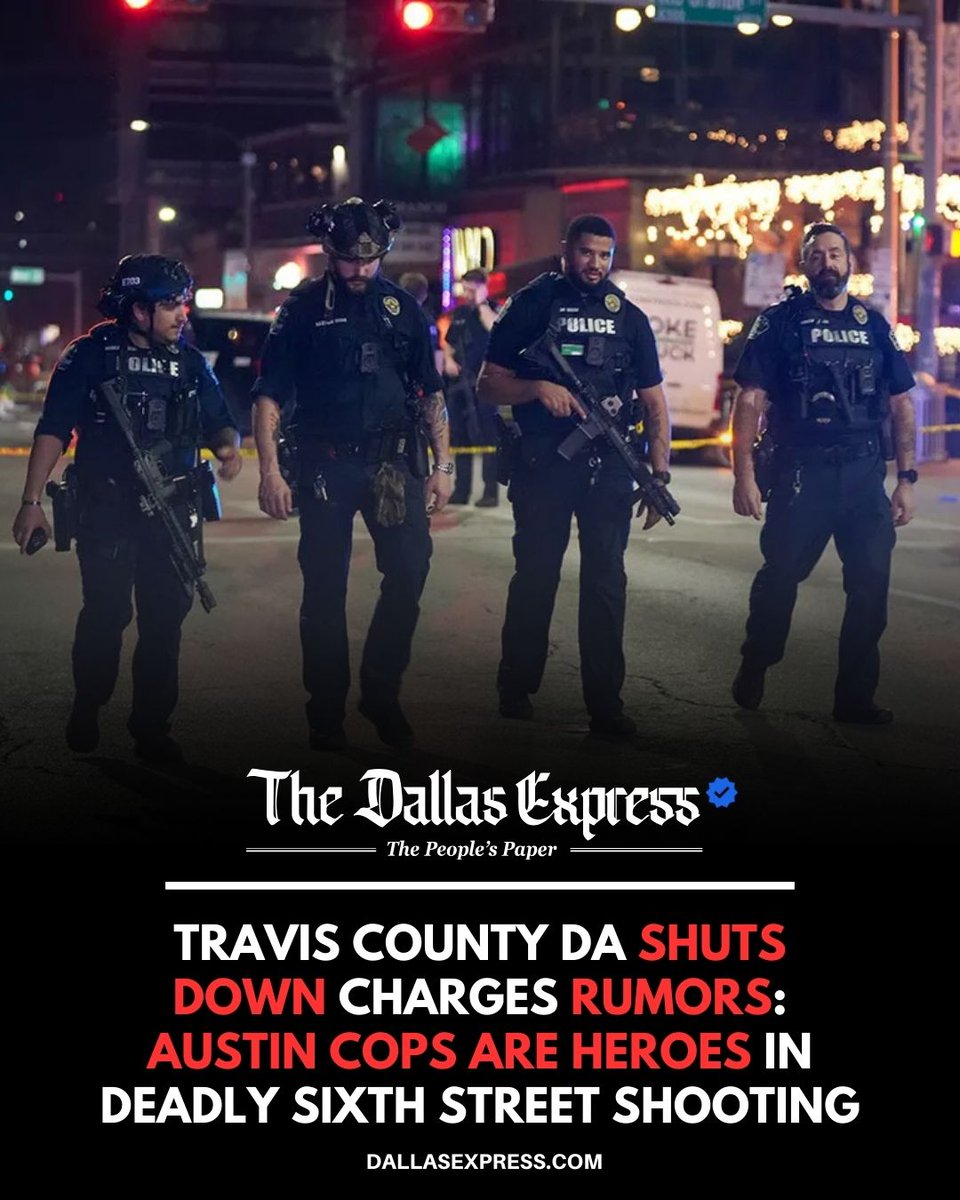 Austin officers who stopped a mass shooter in 57 seconds will NOT face charges.

Travis County DA José Garza firmly declares the heroes who ended the deadly Buford’s Bar attack face no prosecution, calling contrary claims “intentionally false” and politically motivated.