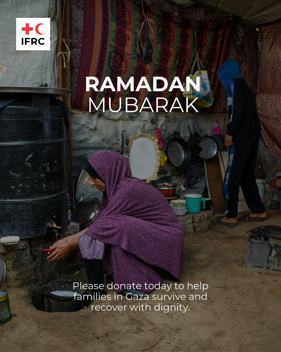 ifrc's tweet photo. Across the region, Red Cross and Crescent teams are responding to growing humanitarian needs - providing medical care, transporting the wounded, and supporting emergency health services.

This Ramadan, @IFRC is working with @PalestineRCS to provide emergency aid to people in Gaza.

Your Zakat can bring warmth and hope. 

Donate today. 👉https://t.co/7yiSxcd1tW