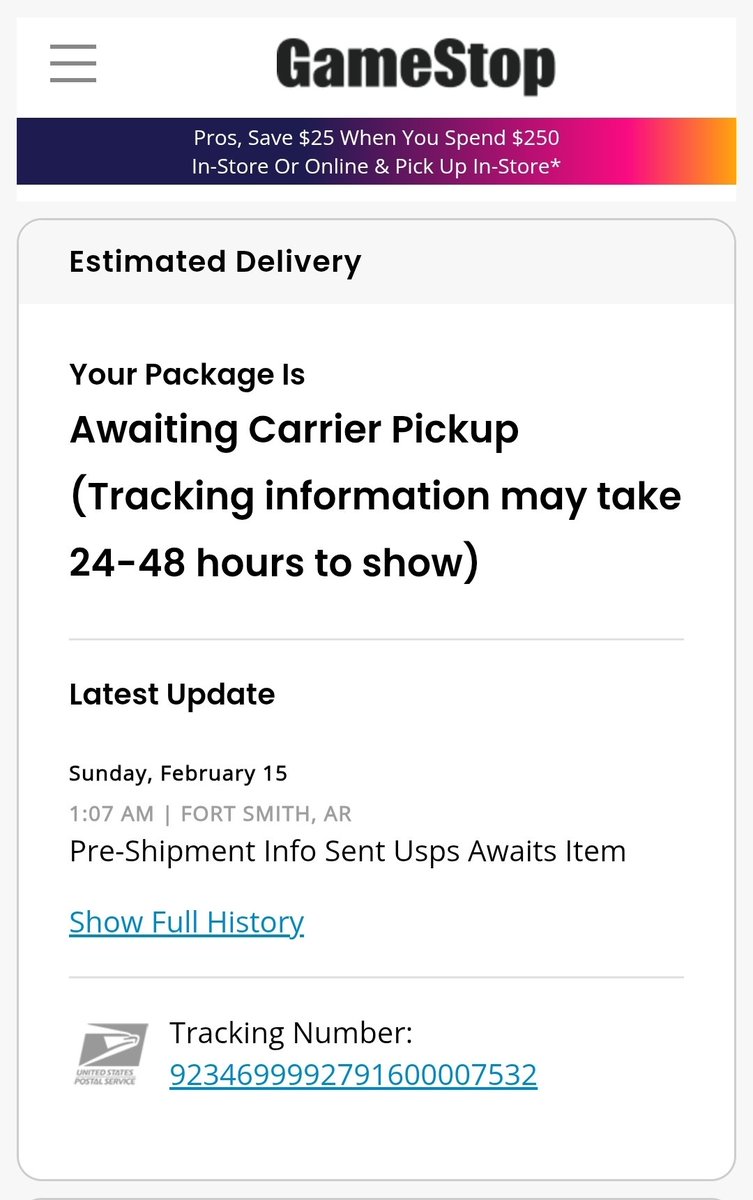Anthony33339167's tweet photo. Alright, I feel I've been patient enough (the free 3 day shipping as a pro member has already long past.) So, uh, where the heck is my oder @gamestop @GameStopHelp ? It'd be order number 1100000077951778. https://t.co/OdAfZvSvah