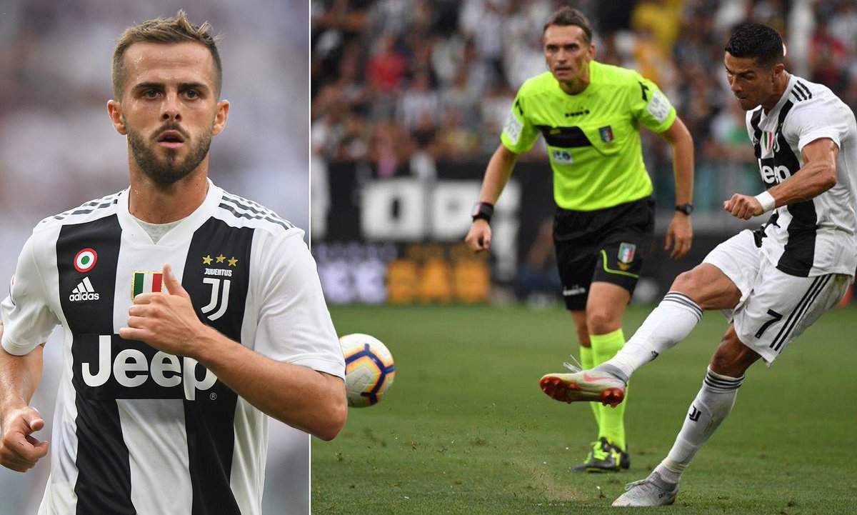 Miralem Pjanic:  

“Cristiano Ronaldo started letting me take free kicks after a while.  

Cris, at Real Madrid, was the specialist in that, but at Juventus, he became a victim of the ‘wall curse.’  

So after two months, he said to me: ‘Mir, now it’s your turn.’ What a great