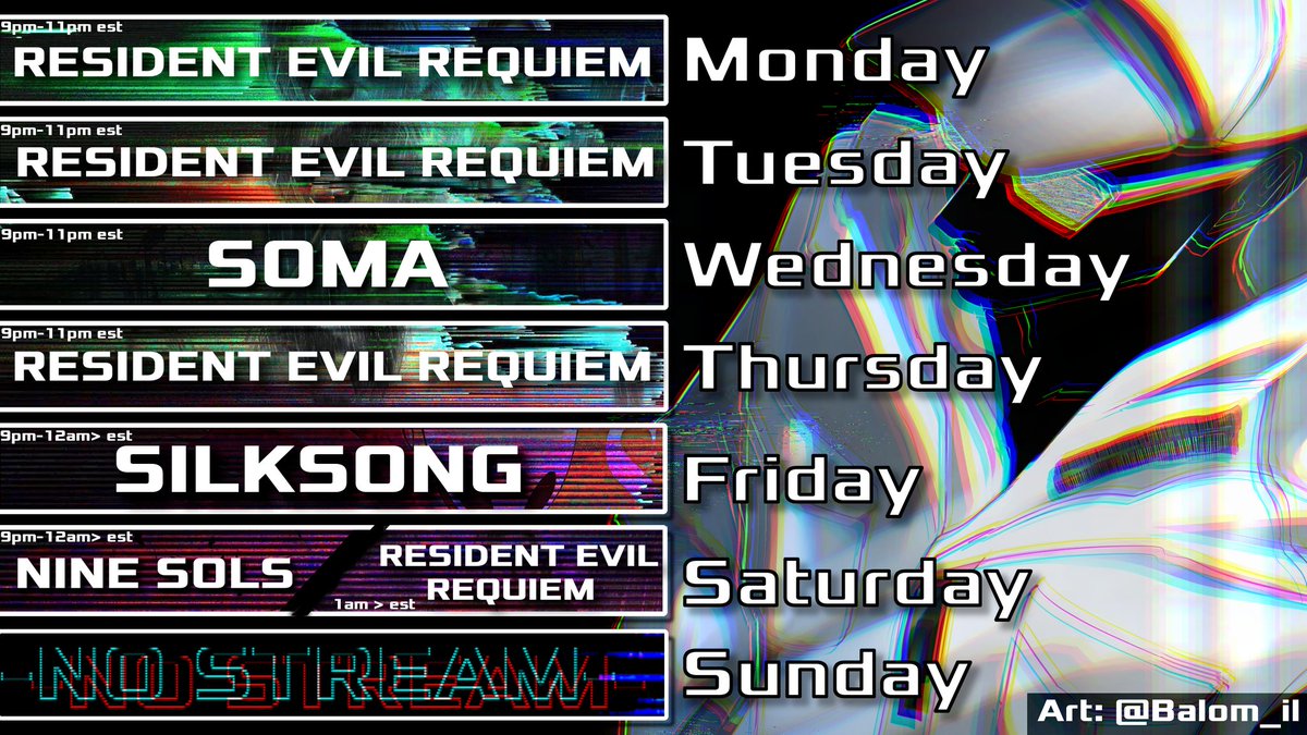 R2GARC1A13's tweet photo. Forgot I had a twitter for a bit and I probably should post the schedule soooo BLAM schedule jumpscare! https://t.co/NFyX2GiqMI