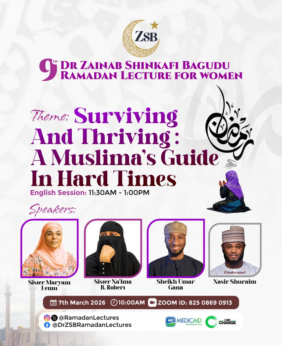 DR ZAINAB S BAGUDU RAMADAN LECTURE 4 WOMEN tweet media