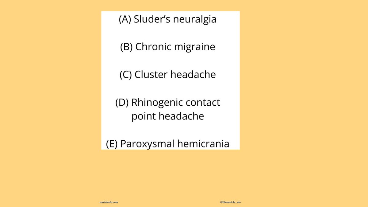 TheAuricle_Oto's tweet photo. It's time for QOTW! 

Check out https://t.co/WbaCtUaBeC for the answer and further explanation! #ENT #oto #medtwitter #chronicmigraine https://t.co/d9IE2GtS3M