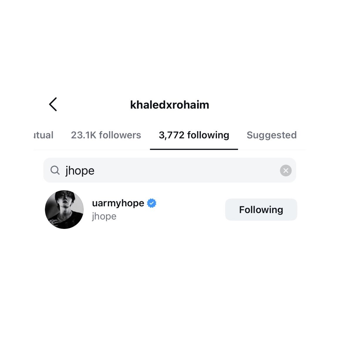 Multi-platinum, Grammy-nominated producer and composer Khaled Rohaim is now following #jhope on Instagram.

He is best known for producing hits for artists such as Rihanna, The Kid Laroi, and Ariana Grande, and he recently worked on “ARIRANG.”

— j-hope is the only Korean act he