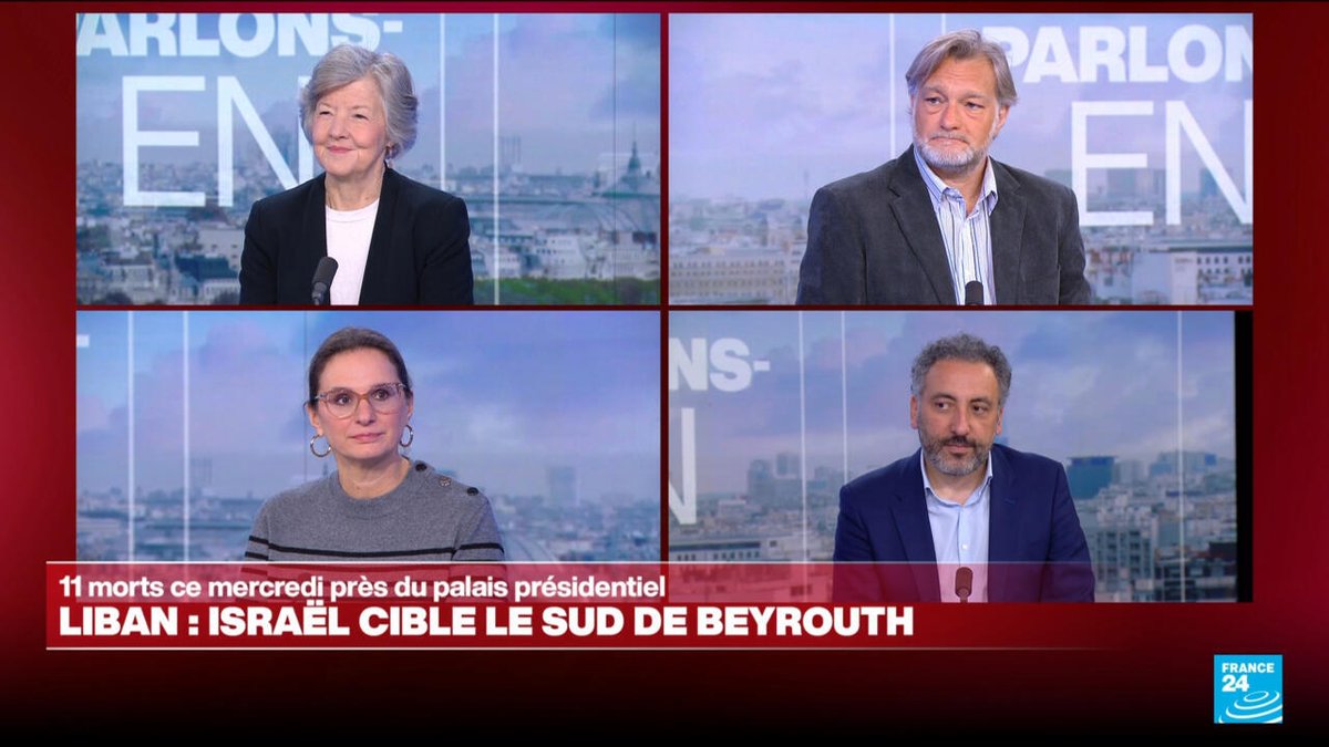 France24_fr's tweet photo. Liban : Israël cible le sud de Beyrouth. Avec A. Levallois, A. Guillot, S. Regnault et K. Yahiaoui https://t.co/PGhrBGEX3Y https://t.co/6csuKb5fNe