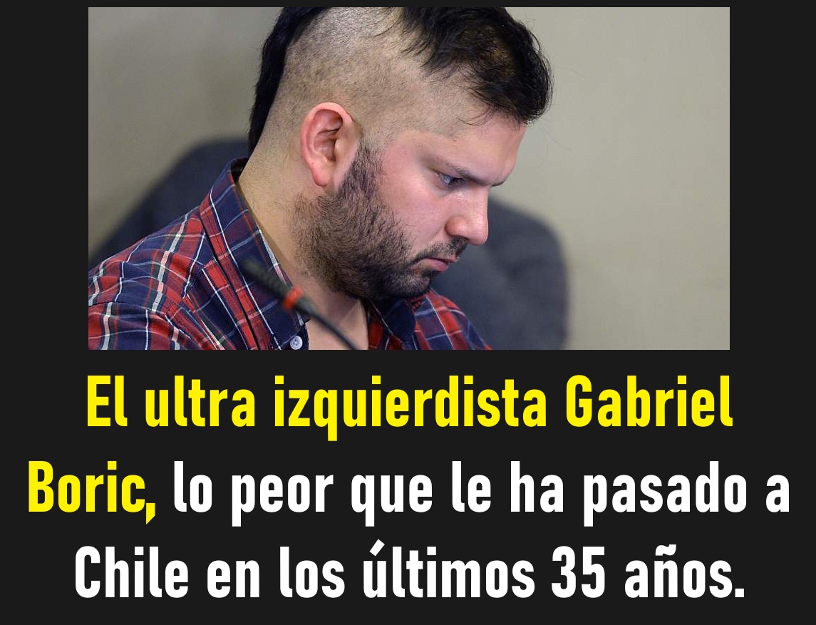 Boric es un tipo sumamente irresponsable, hace lo que se le antoja desde joven y de manera impune: robó en un supermercado, acosó a una mujer, hostigó a profesores, fue incapaz de titularse y, como presidente, fue un desastre.
Denominador común: NUNCA se hace cargo de sus cagazos