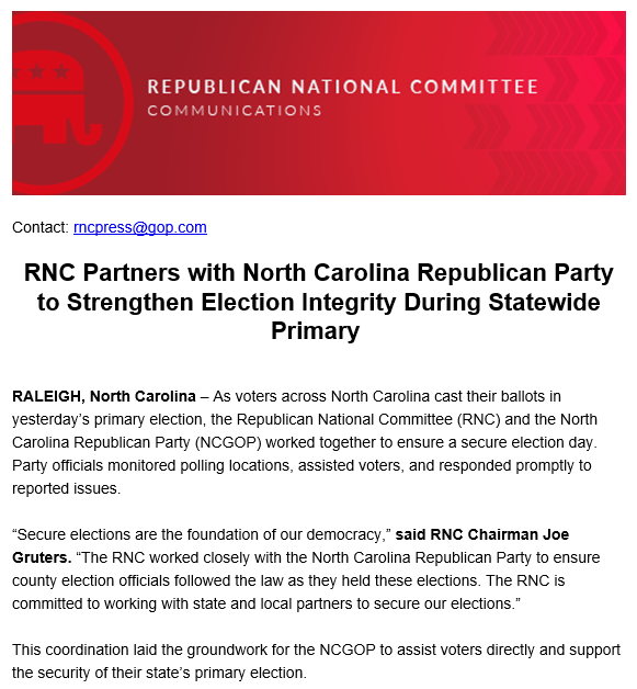 RNC Election Integrity tweet media