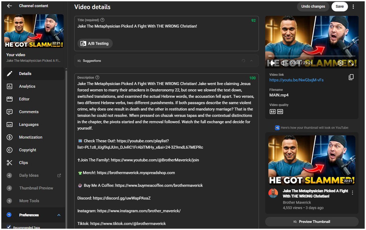 This is hoow intellectually deficient jake fans are. He claims I didnt post my discussion with jake. Then can you explain this 3 day old video approaching 5k views? Then again he thinks I'm mexican, and says I have a mohawk. The stupidity is comical
