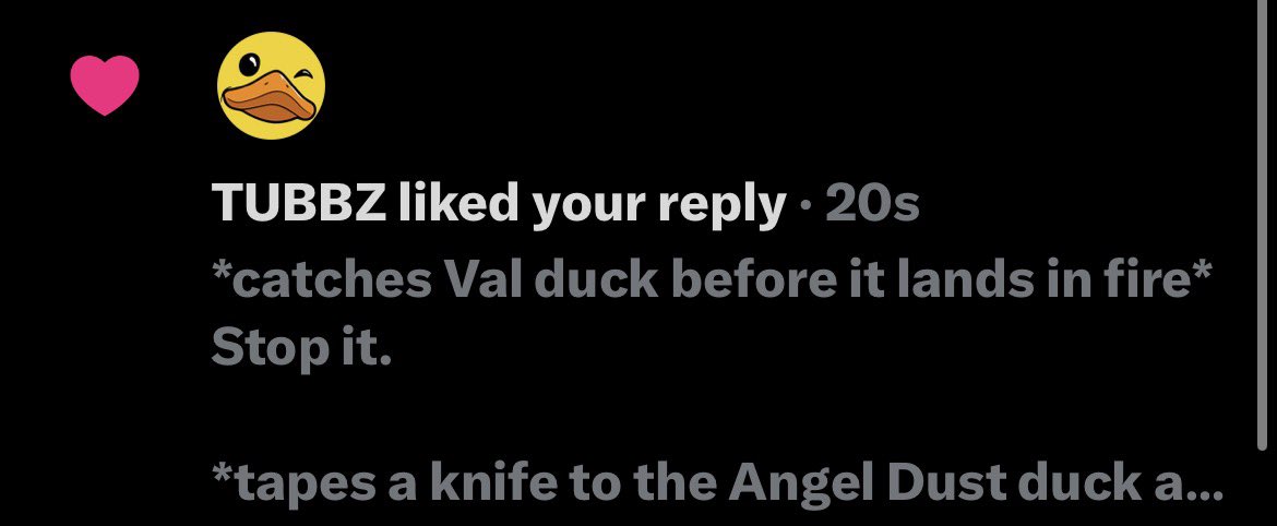 Did the company who made the Hazbin ducks just like my comment