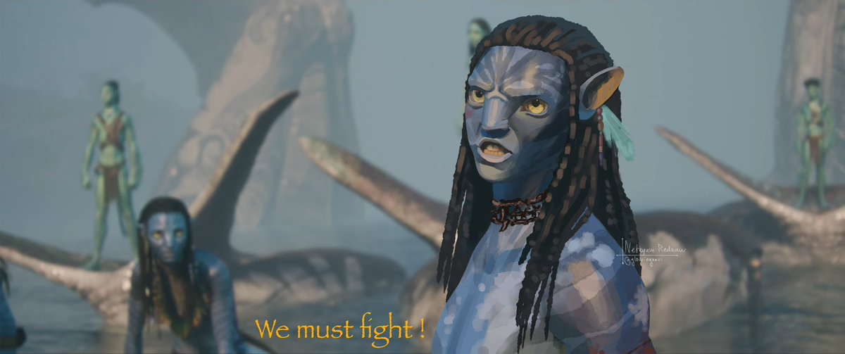 Neteyam at the Tulkun Council ✊🏼💙🐋
My boy would so take his courage in both hands to fight for a cause Lo’ak held dear 😭😭😭

Finally drawing him not crying LMAOO 
#avatarfireandash #avatarfanart #Avatar3 #Avatar #neteyam