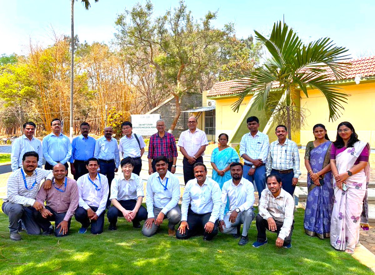 CSBISBR's tweet photo. Dr. Shuichiro Tomita and Dr. Ryusei Waizumi from NARO, Japan, visited CSB-ISBR, Kodathi, Bengaluru, on 3 March 2026.
They discussed ongoing collaborations with CSRTI Mysore and ISBR, explored future research partnerships, toured the laboratories, and interacted with scientists. https://t.co/YyaD0zYG8P