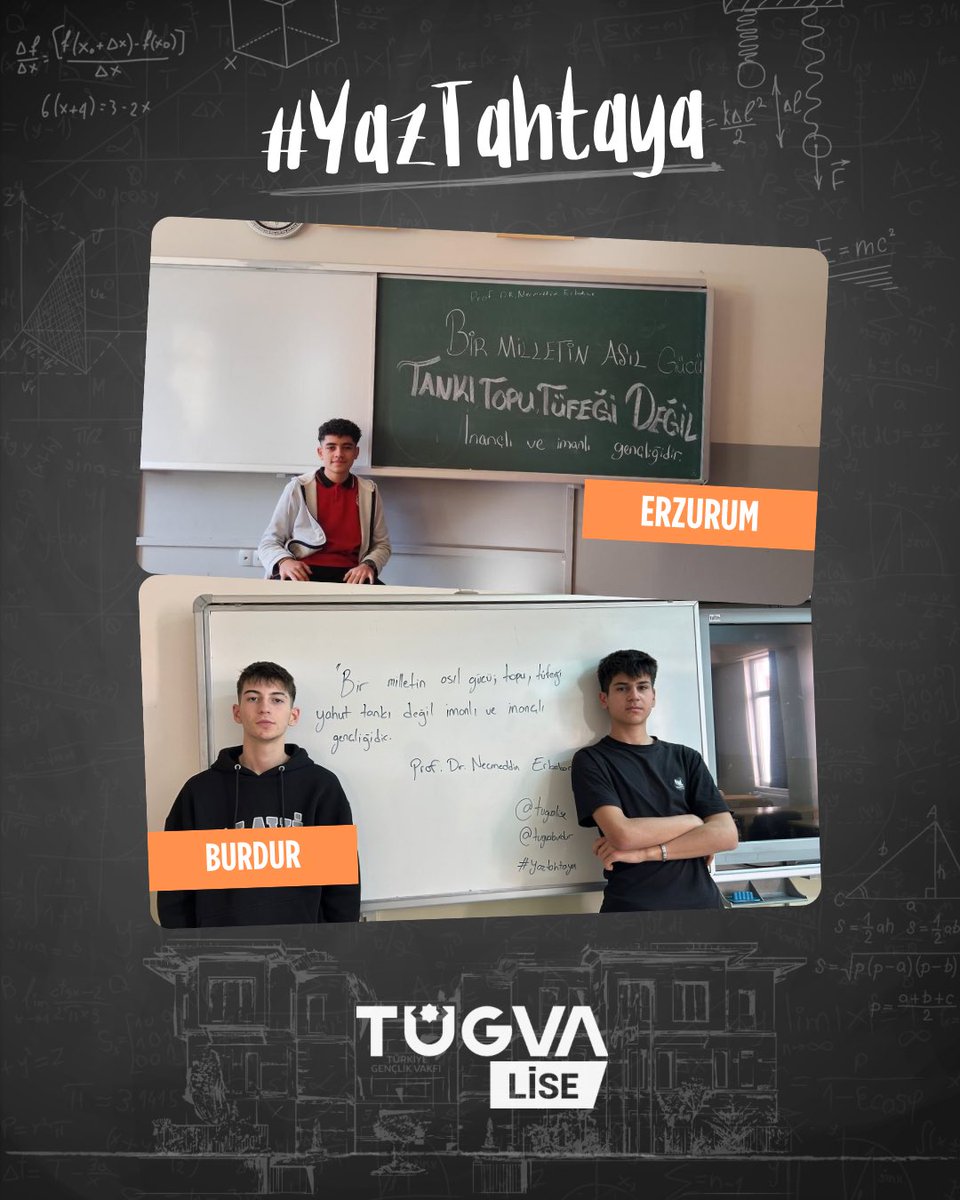 tugvalise's tweet photo. Aynı tahta, farklı gençler, ortak bir ruh!
Bugün yazılan her söz, yarınlarımızı birleştiriyor.
Okul okul, sınıf sınıf #YazTahtaya https://t.co/arsyPu2lG5