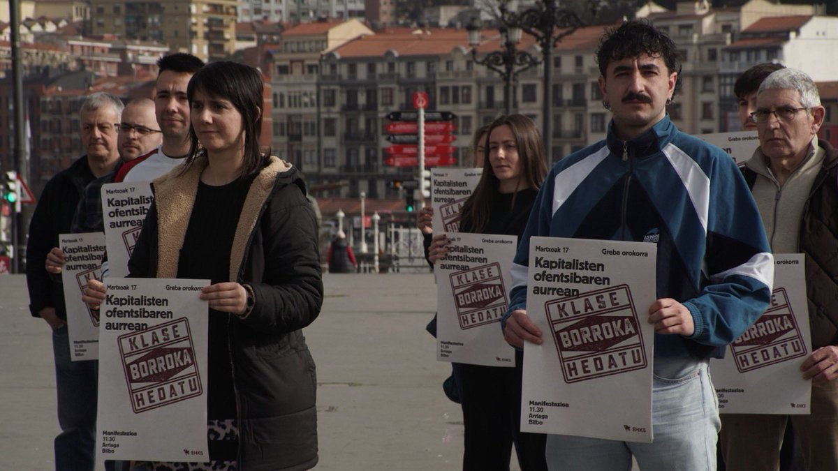 𝗠𝗔𝗥𝗧𝗫𝗢𝗔𝗞 𝟭𝟳 | 𝗚𝗥𝗘𝗕𝗔 𝗢𝗥𝗢𝗞𝗢𝗥𝗥𝗔 

🚩 𝘒𝘢𝘱𝘪𝘵𝘢𝘭𝘪𝘴𝘵𝘦𝘯 𝘰𝘧𝘦𝘯𝘵𝘴𝘪𝘣𝘢𝘳𝘦𝘯 𝘢𝘶𝘳𝘳𝘦𝘢𝘯 𝘬𝘭𝘢𝘴𝘦 𝘣𝘰𝘳𝘳𝘰𝘬𝘢 𝘩𝘦𝘥𝘢𝘵𝘶!

MANIFESTAZIOA
🗓️ Martxoak 17
🕔 11:30
📍 Arriaga Plazatik