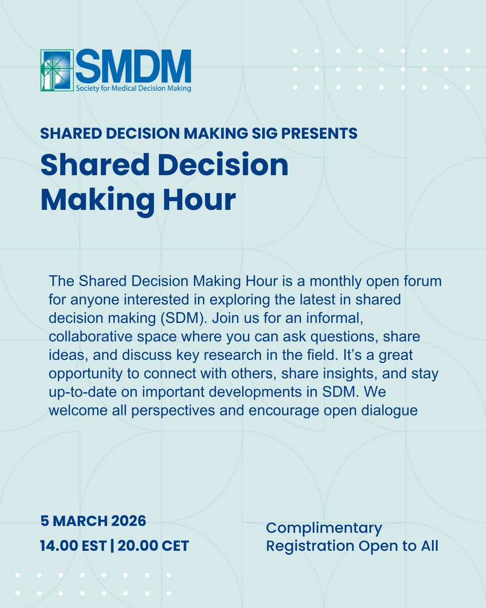Society for Medical Decision Making (SMDM) tweet media