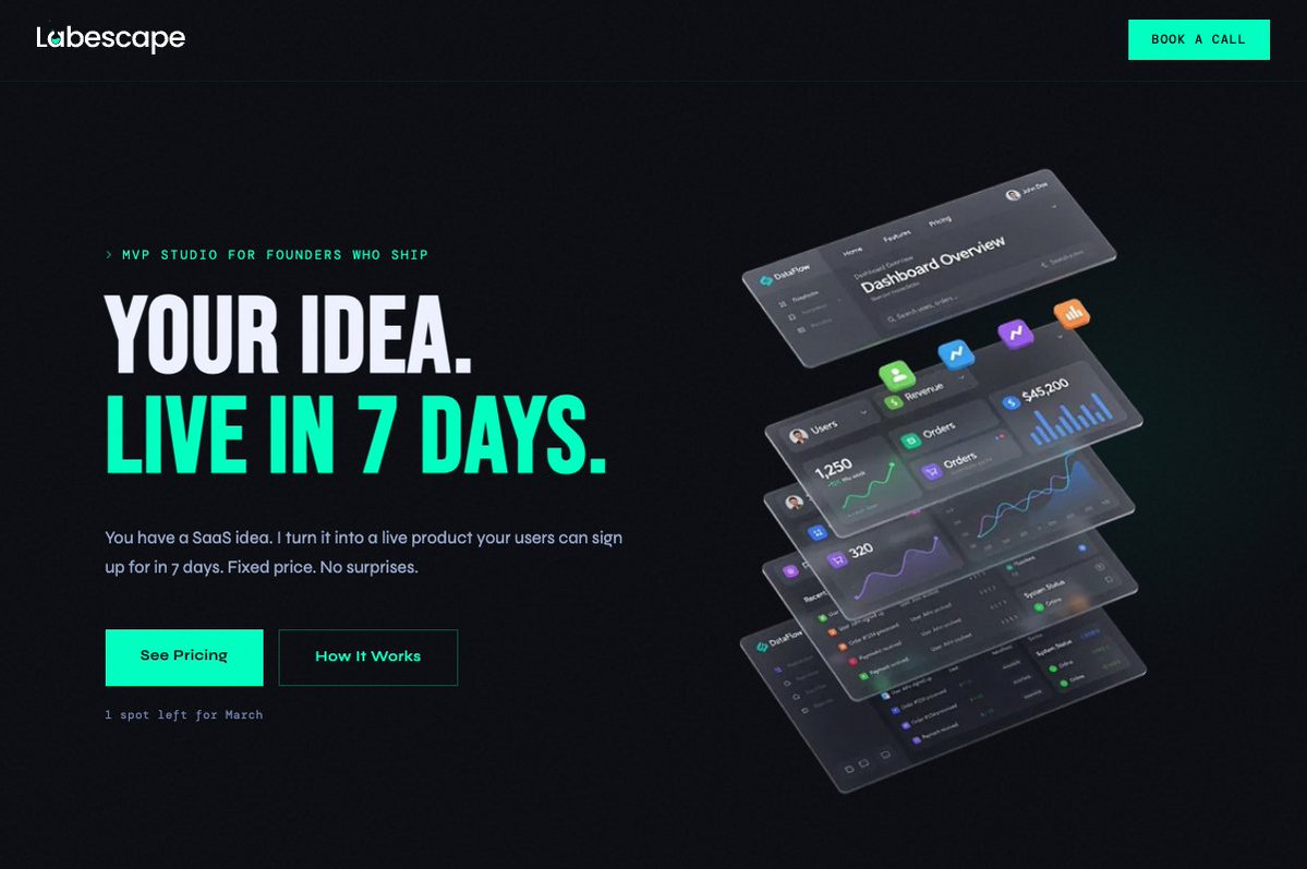 Landing page cooking in progress. I discovered this teal color few days ago and I'm so hyped about it. Less sure about the isometric Illustration what do your think ?