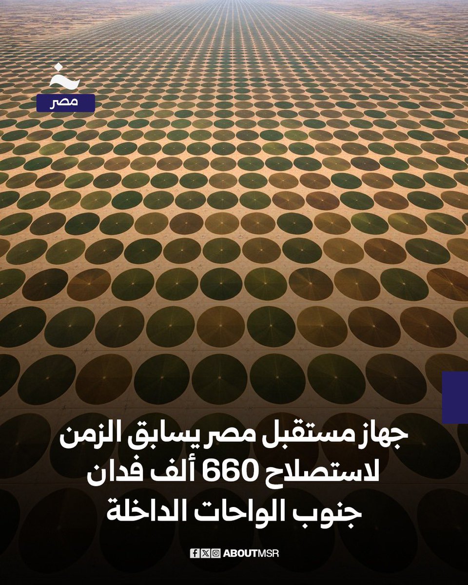 AboutMsr's tweet photo. أظهرت صور الأقمار الصناعية ملامح المشروع الزراعي العملاق “الداخلة – Dakhla” حيث يسابق جهاز “مستقبل مصر” الزمن لاستصلاح 660 ألف فدان من الأراضي الصحراوية البكر التي لم يمسسها البشر من قبل وتحويلها إلى أراضٍ زراعية منتجة تلبي احتياجات مصر من القمح والذرة والنباتات العطرية والمحاصيل الاستراتيجية.التفاصيل كاملة وصور حصرية من الأقمار الصناعية لمشروع “الداخلة”.. https://t.co/NVrnjxXOMa