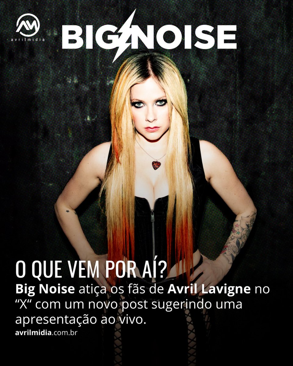 avrilmidia's tweet photo. A @BigNoise atiça os fãs da Avril Lavigne no "X" com um novo post :
"Eu pacientemente esperando @AvrilLavigne liberar um novo lançamento ⏳"
O que vocês acham que vem por aí? Estamos de olho! 👀
#avrillavigne #bignoise https://t.co/bgHVVq86eZ