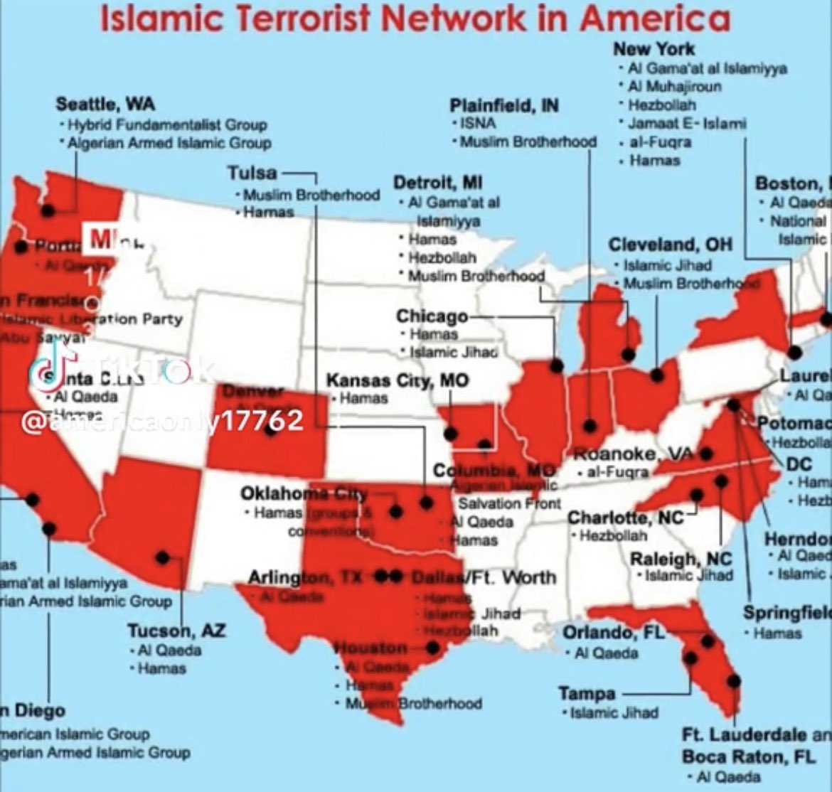 Theonlyjcvolly's tweet photo. 😳 Islamic Terrorist Networks In America! Stay Vigilant! 

SCARY 😳 https://t.co/4P6ApI3paV