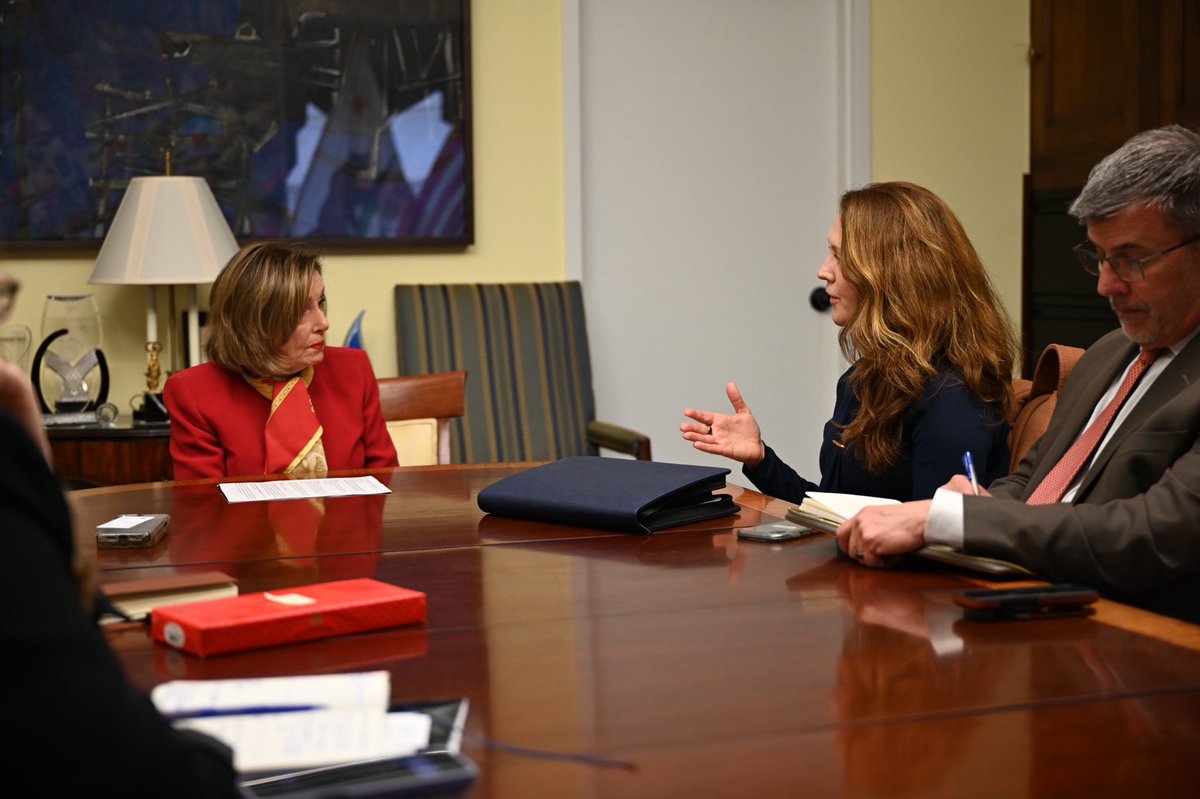 SpeakerPelosi's tweet photo. Met with the @MyCalVet leadership today to discuss protecting the benefits and care that California’s 1.6 million Veterans earned and deserve.

Because just as we leave no soldier behind on the battlefield, we must leave no Veteran behind when they come home. https://t.co/4xZqIe1Uj7