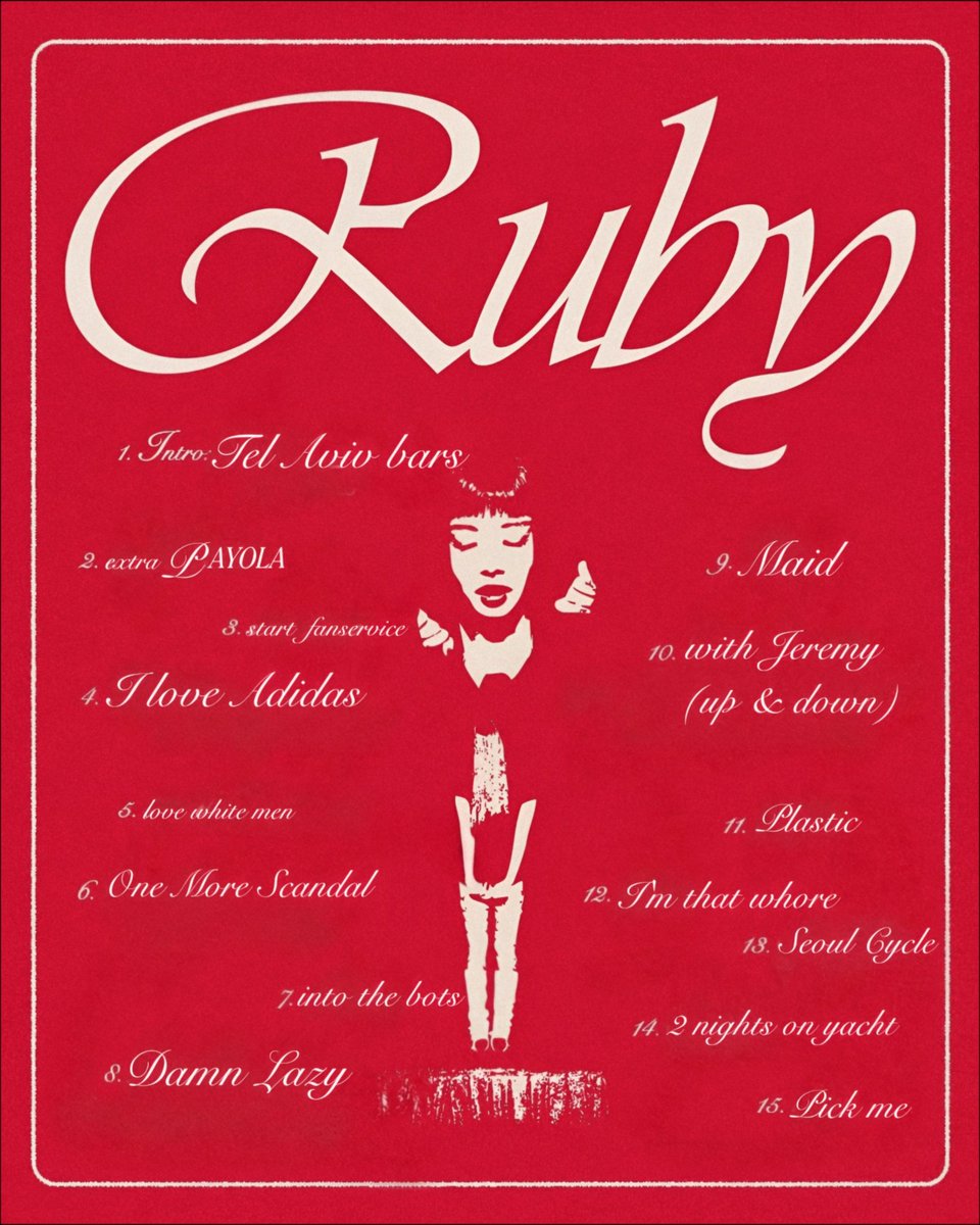 Ruby (The complete collection) tracklist is OUT🚨 Intro: Tel Aviv