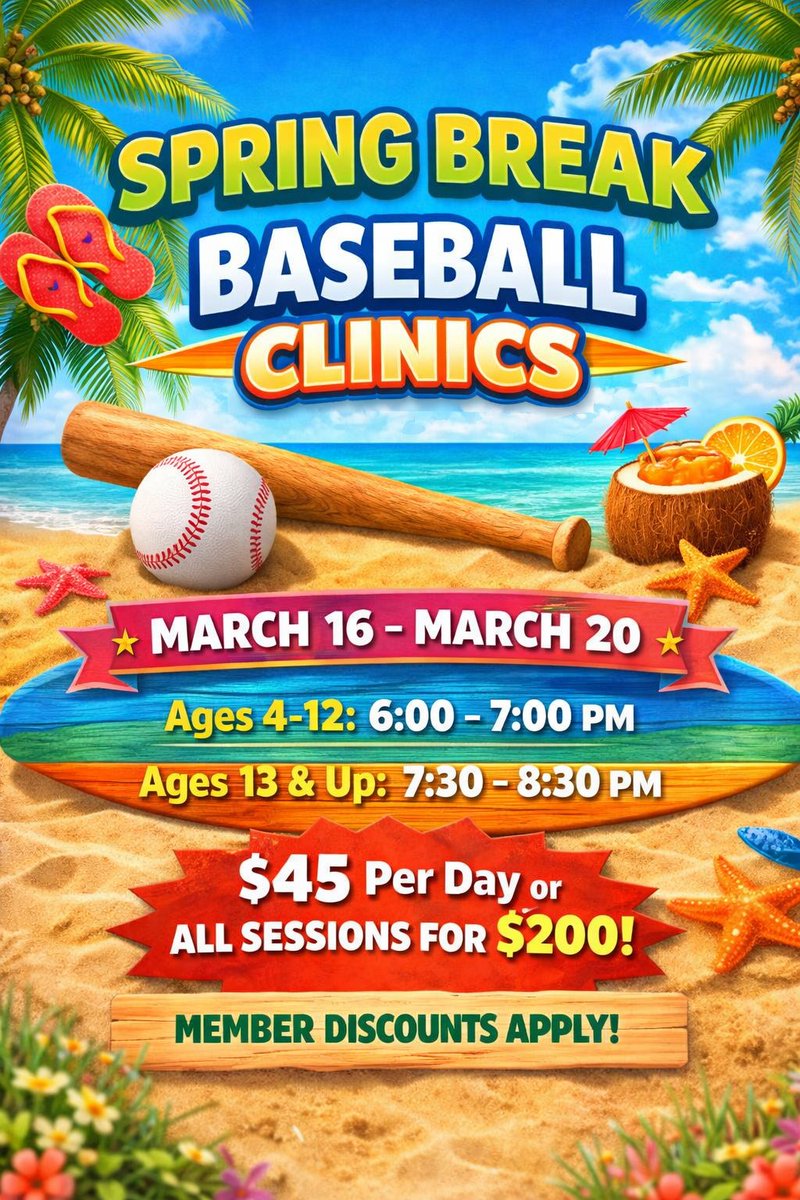 Victorortiz505's tweet photo. Hey players and parents spring break is coming soon,, let's get the boys ready for the summer baseball season with a hitting clinic at D-bat academy Davenport: let help you get better then yesterday,, let's go https://t.co/toHakawCkg