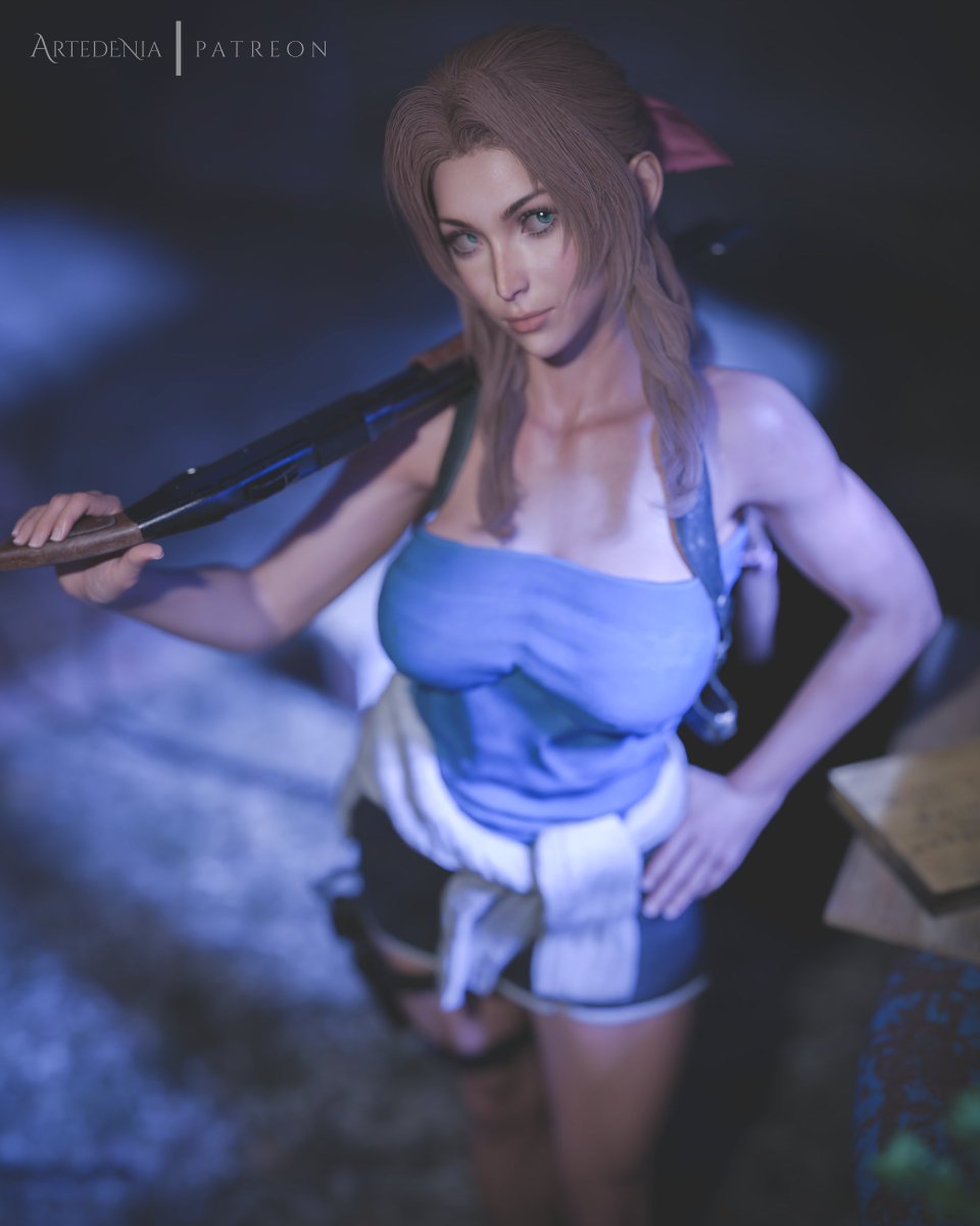 Aerith as Jill Valentine ~ Final Fantasy VII: Requiem
#AerithGainsborough  #ResidentEvilRequiem