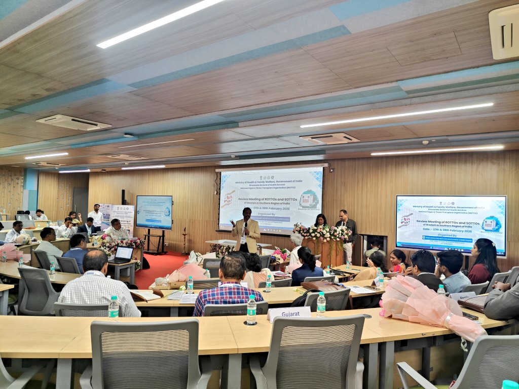 DoctorsTribe's tweet photo. Glimpse Of Day 1 Review Meeting of
ROTTOs and SOTTOs
of Western &amp; Southern Regions of India at IAPSMCON 2026 Namo Medical College Silvassa @MoHFW_INDIA @PMOIndia @ICMRDELHI @WHO @NottoIndia @IAPSM_Official @OrganDonationIn @OrganDonation_ @WHOSEARO @UNDP @UN @USAID @UNICEF https://t.co/IZ65tSghJZ