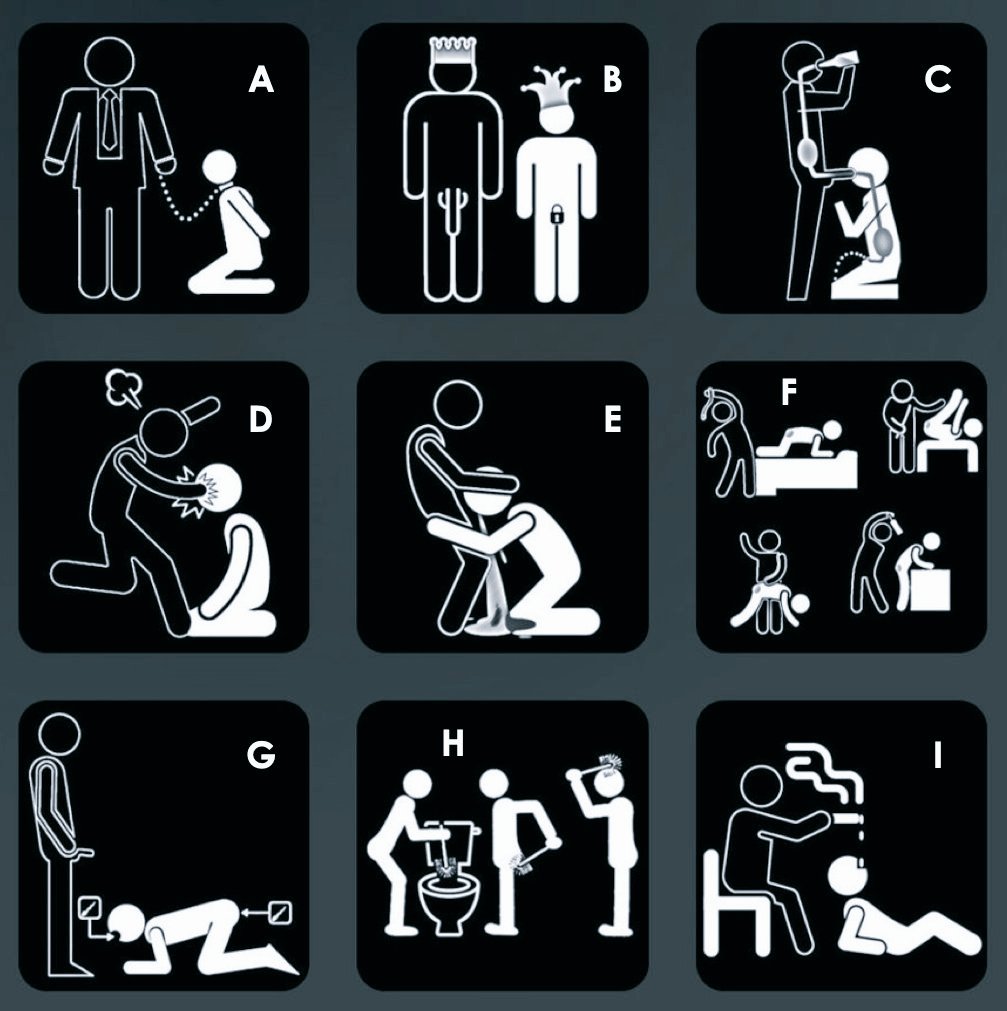 A to I, select preferred position.
Important: only one! Otherwise it would be far too easy.

My Position is B and you?