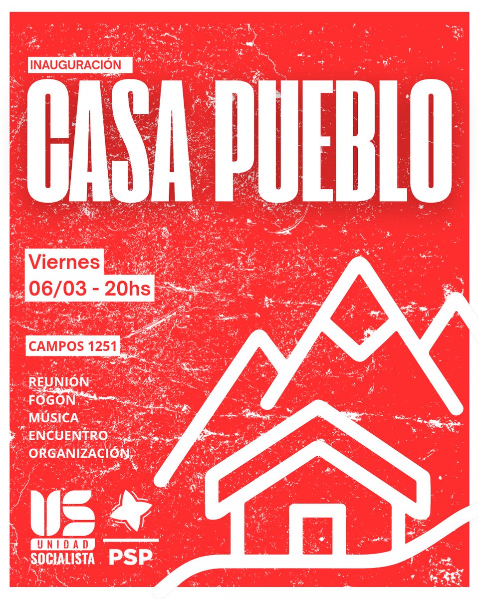 REUNIÓN ABIERTA 🌹

¡Inauguración de la casa del pueblo!🏡

Primera reunión de marzo en nuestro nuevo espacio ✊🏼

Habrá fogón, música, charlas, karaoke, cositas para compartir

Fogón y Organización🔥
Porque el futuro se construye en comunidad.
Lxs esperamos.
#CasaPueblo
#Ushuaia