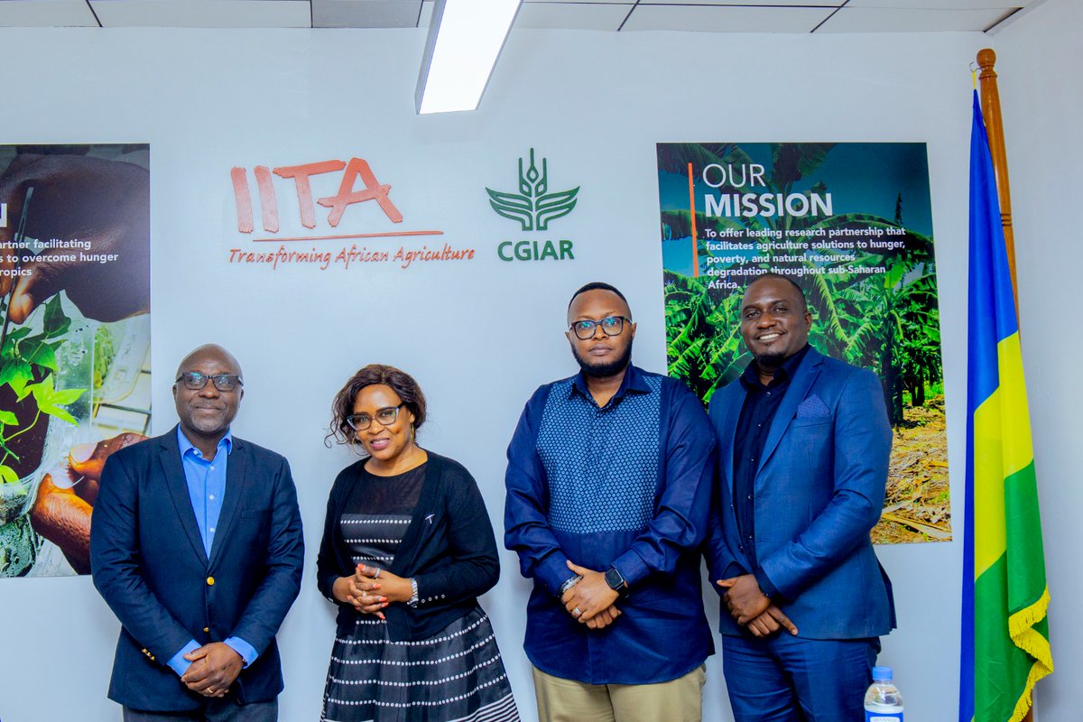CipotatoRW's tweet photo. Today @Cipotato,  @IITARWANDA,  @BiovIntCIAT_eng , and @IFPRI  met with Hon. Senator Dr Laetitia Nyinawamwiza @NyinawamwizaLet  from the Parliament of Rwanda to strengthen collaboration in #capacitybuilding, #research and #innovation for ag transformation in Rwanda. https://t.co/KDG1fkEs7q