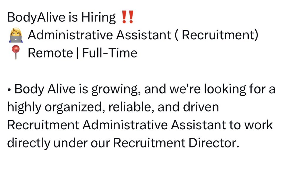 Stephaniekd8's tweet photo. 💌 Send your cv and portfolio to
careers@bodyalivefitness.com https://t.co/SrlPQtUlZ2