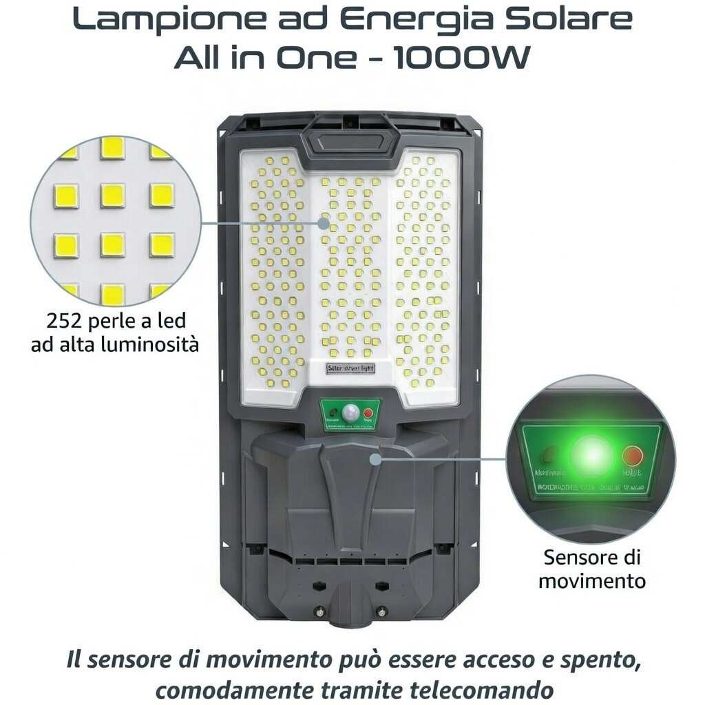 greenshopvideo's tweet image. Lampione ad Energia #Solare 1000W con sensore di Movimento 252 LED SMD in perle, alta luminosità e durata

greenshopvideo.it/Lampione-ad-En…