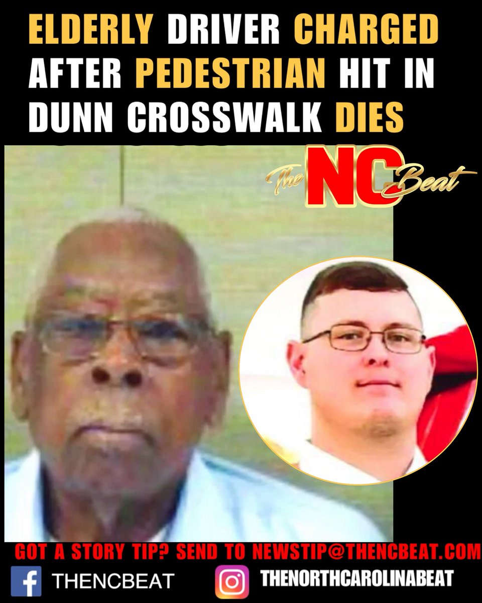 TheNCBeat's tweet image. Authorities say 31-year-old Aaron Andrew Freda was crossing a #Dunn crosswalk with the “Walk” signal when he was struck by a vehicle. He later died from his injuries. An 83-year-old Fayetteville driver is now charged with death by motor vehicle.

thencbeat.com/dunn-crosswalk…