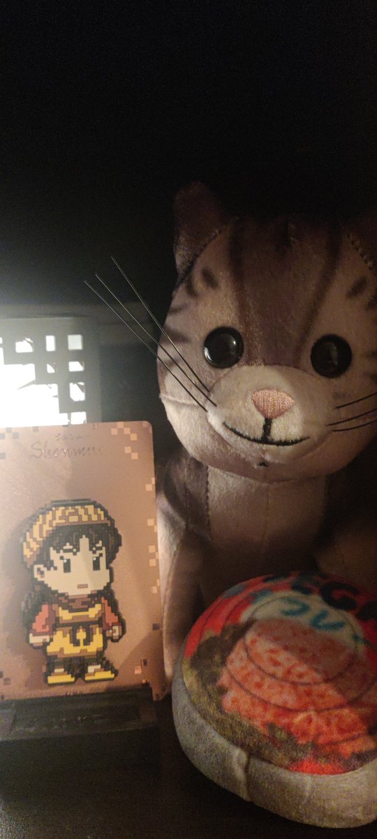 jenina_s's tweet photo. Look who finally came home! ChibiMimiTama. You're so cuteeeee 😻 Glad the 🐈 came exactly for #ShenmueDay! #LetsGetShenmue4 #ShenmueEnhanced3 https://t.co/DYudYdXjlK