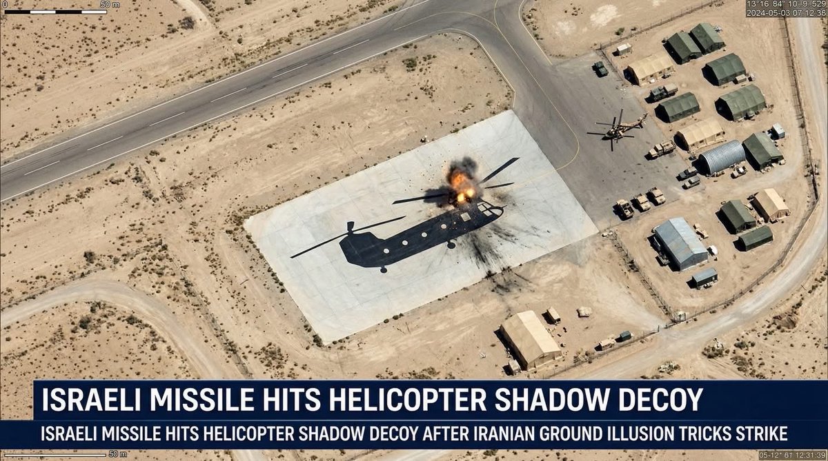 Truthtellerftm's tweet image. How Did Iran Trick a Multi-Million Dollar Missile?

It’s not hard to fool a low IQ army into doing stupid things! More to come. 

The Israeli military released footage showing what appeared to be a strike on an “Iranian helicopter,” but it was later revealed to be a deception